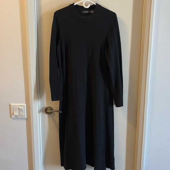Ralph Lauren Black Wool Dress  XL - Picture 1 of 3